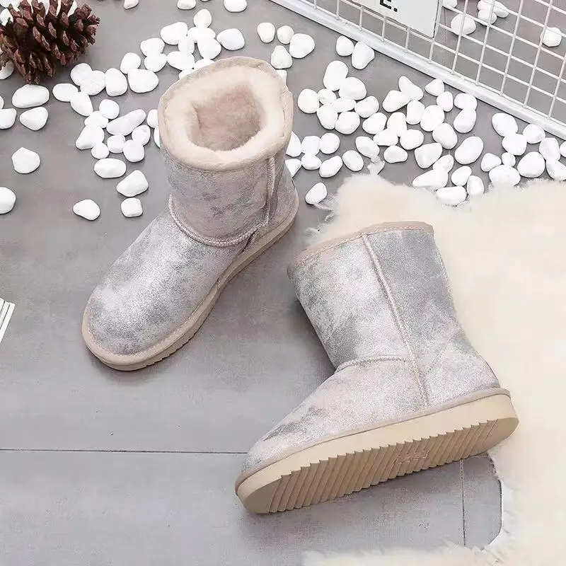 2018 г. хит продаж женские зимние сапоги из натуральной овечьей кожи 100% натуральный