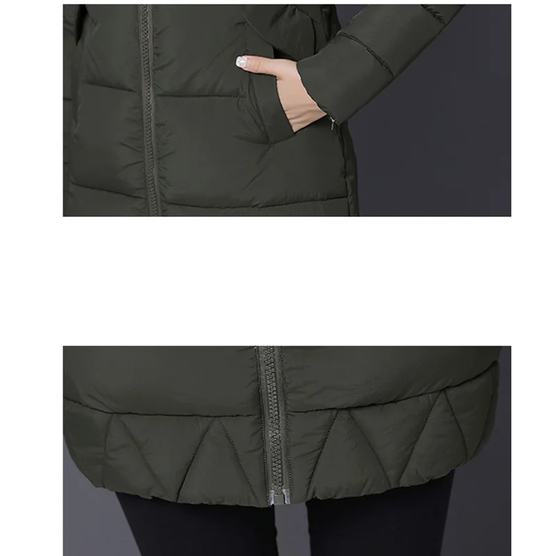 Qazxsw Новинка 2017 года зимние хлопковые пальто Для женщин стеганая куртка Тонкий