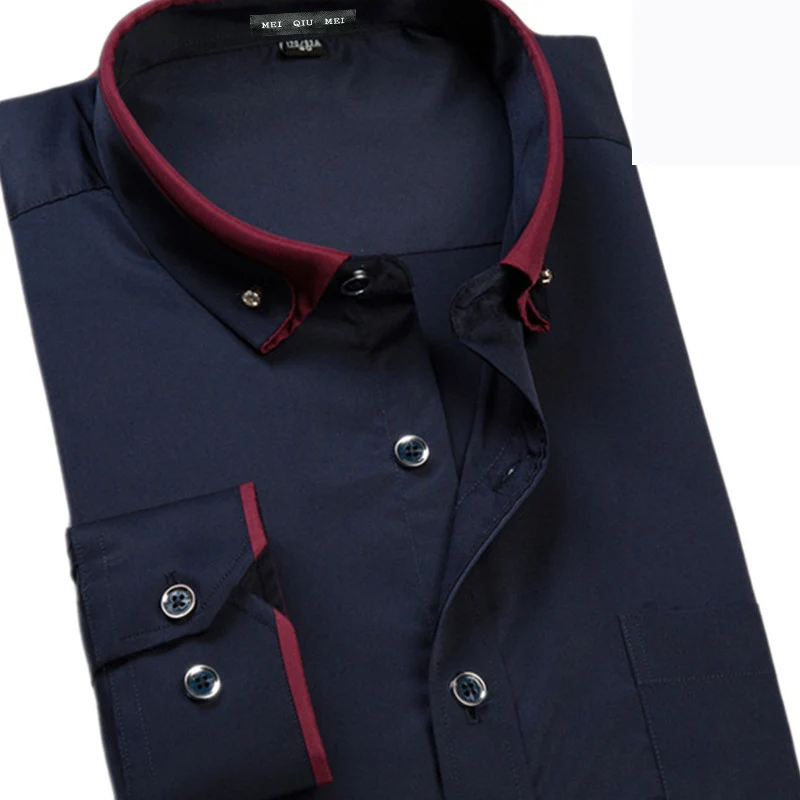 

new arrival spring autumn men's long-sleeve shirt loose solid color fashion casual super large shirt plus size M -9XL