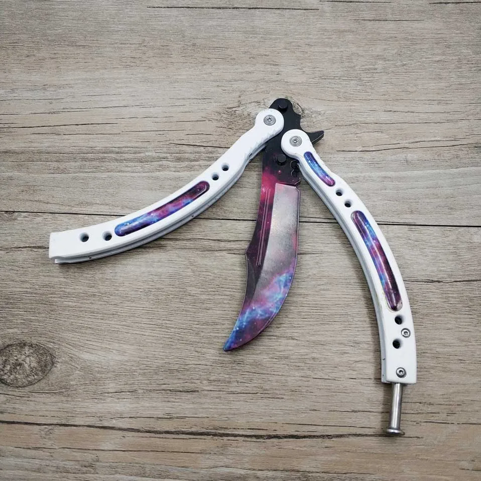 Дропшиппинг CS GO бабочка в ноже Karambit нож бабочка складной тренировочный нож игровой нож тупое лезвие без края инструмент