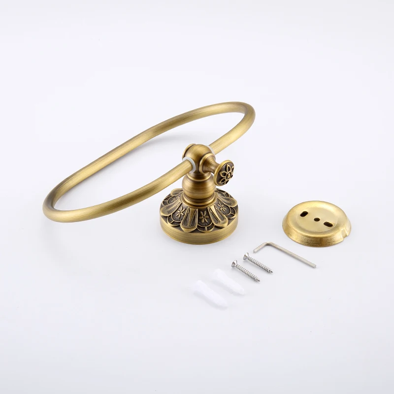 Античная бронза аксессуары для ванной комнаты все-в-одном посылка, вешалка для полотенец, кольцо для полотенец, держатель для туалетной щетки, крючок для халата, держатель для фена