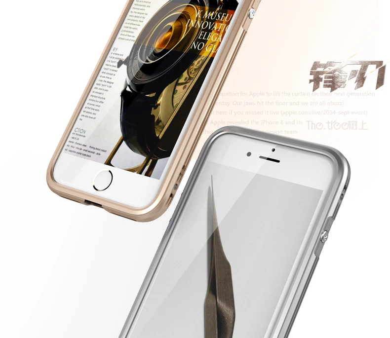 Роскошный металлический бампер для iphone 7, чехол-накладка, прозрачная алюминиевая рамка, противоударный чехол для телефона для iphone 7 Plus, прозрачный металлический чехол