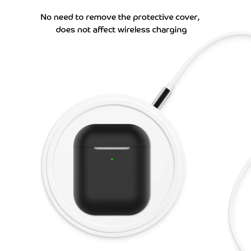 Силиконовый защитный чехол для Apple Airpods мягкий из ТПУ ультратонкий ударопрочный