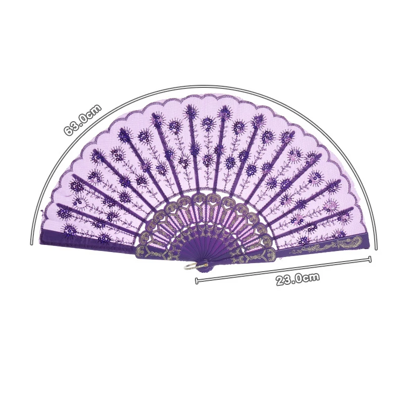 10 шт./лот Китайский Японский кружевной складной веер танцевальный полипропилен