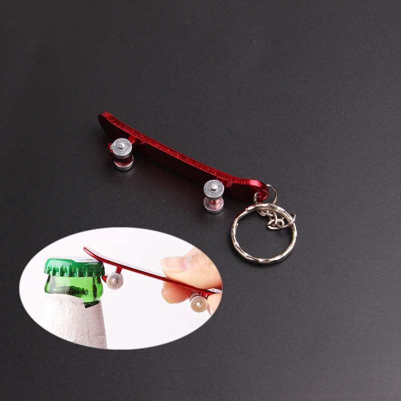 Металлический брелок для скейтборда красный Мини скейтборд индивидуальный