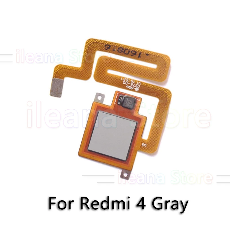 For Redmi 4 Gray Оригинальная задняя кнопка домой датчик отпечатков пальцев гибкий кабель для Xiaomi Redmi Note 4 4x Global Pro Запчасти для телефонов - Цвет: For Redmi 4 Gray