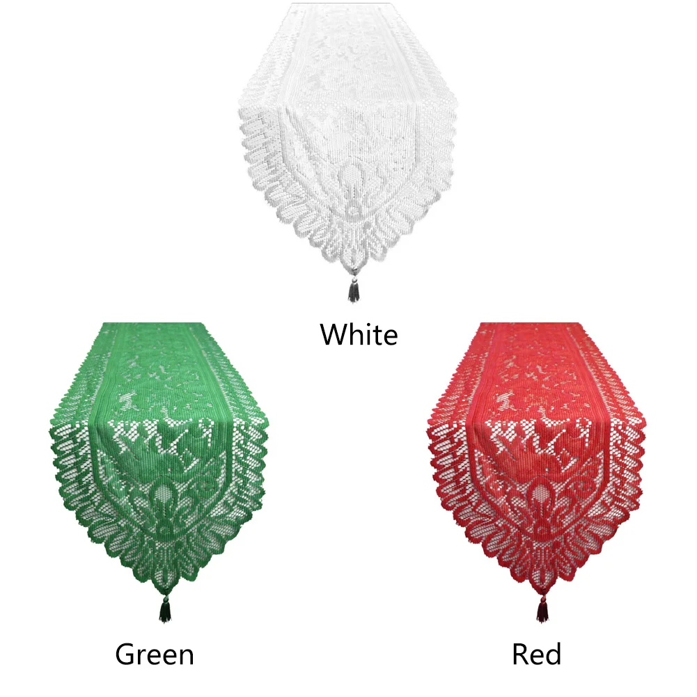 Rustic Vintage Polyester Lace Floral Table Runner Decoration Dinner Home Wedding Crochet Hollow Out Elegant Restaurant Party | Дом и сад