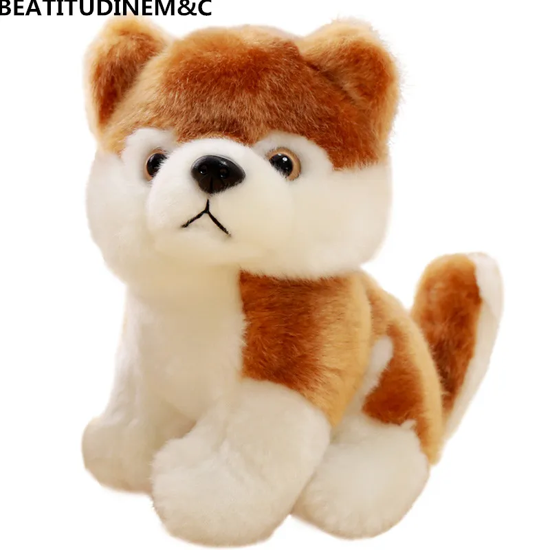 Игрушка мягкая в виде собаки породы немецкая овчарка, сенбернар, хаски, пудель, японская акита для детей домашний декор Рождество G.