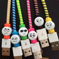 20 шт./лот сплошной цвет ТПУ Спираль USB зарядное устройство протектор сердцевины кабеля обмотки кабеля для зарядки Кабели органайзер, длина 50 см