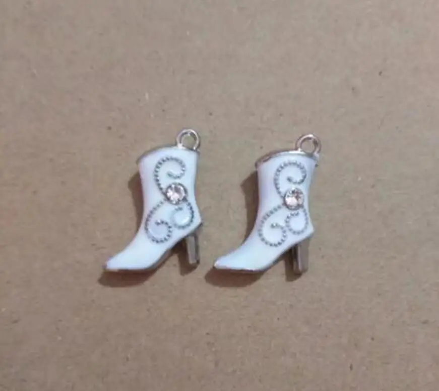 5 стилей смешанные цвета эмаль ковбойские сапоги подвеска 21x15 мм ожерелье и