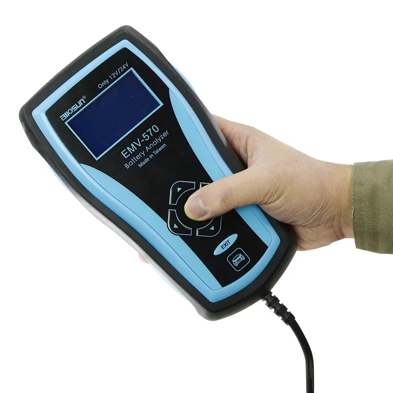 Все солнце EMV570 функция запуска-остановки автомобильный аккумулятор тестер проводимость тестирование технологии быстро светодиодный дисплей