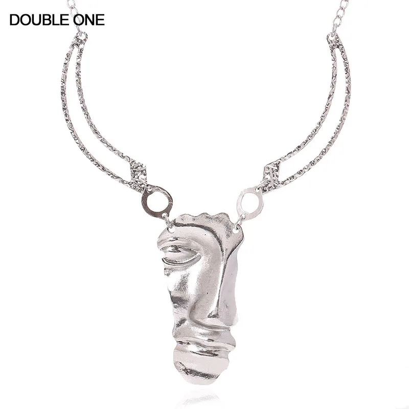 Новинка 2018 ожерелье в стиле панк Этническая маска на половину лица подвеска под