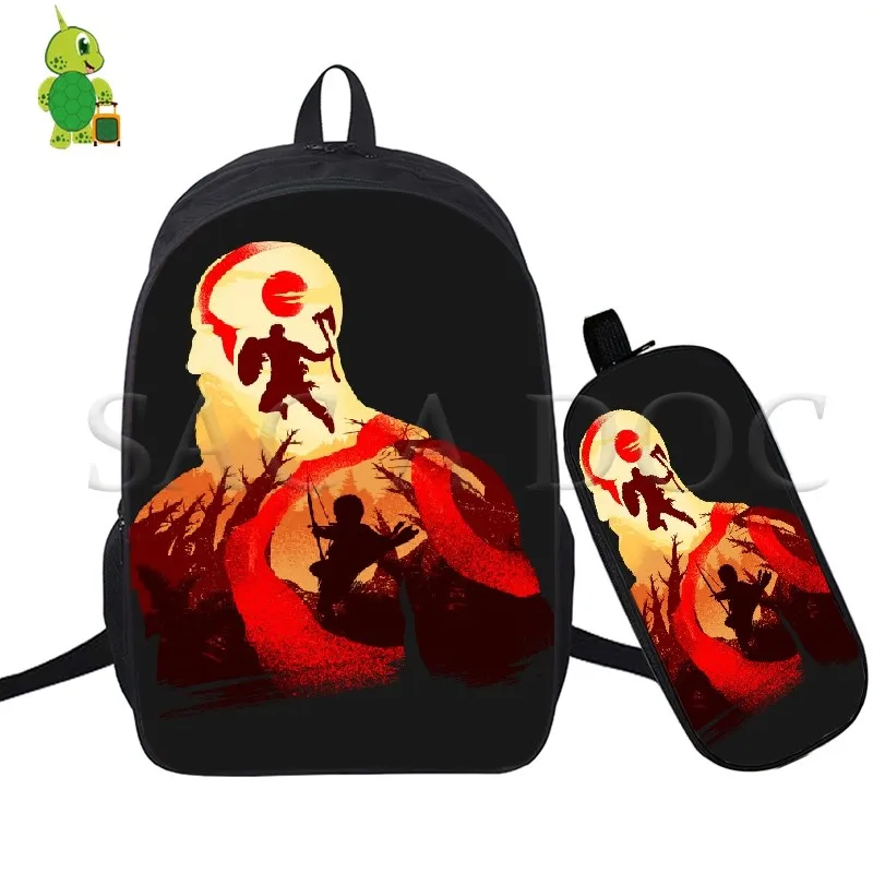 God of War Sparta Kratos 2 шт./компл. рюкзак школьные сумки для подростков студентов ноутбук
