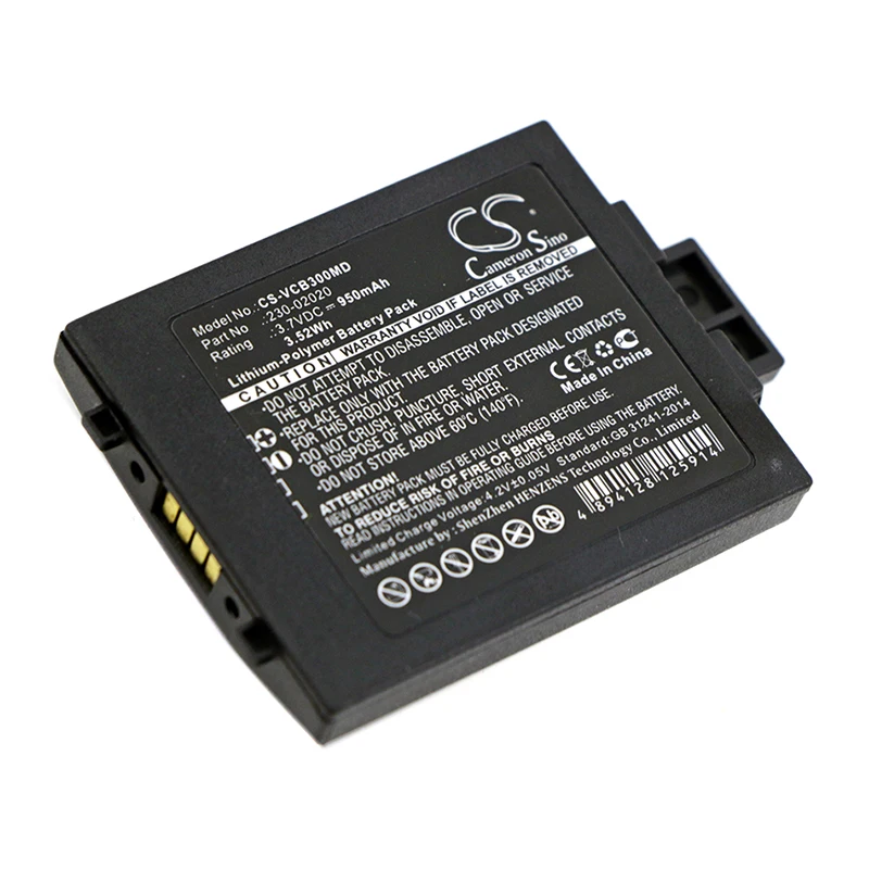 

Аккумулятор Cameron Sino 950mah для VOCERA B3000E B3000N, значок связи B3000 230-02020, медицинский аккумулятор