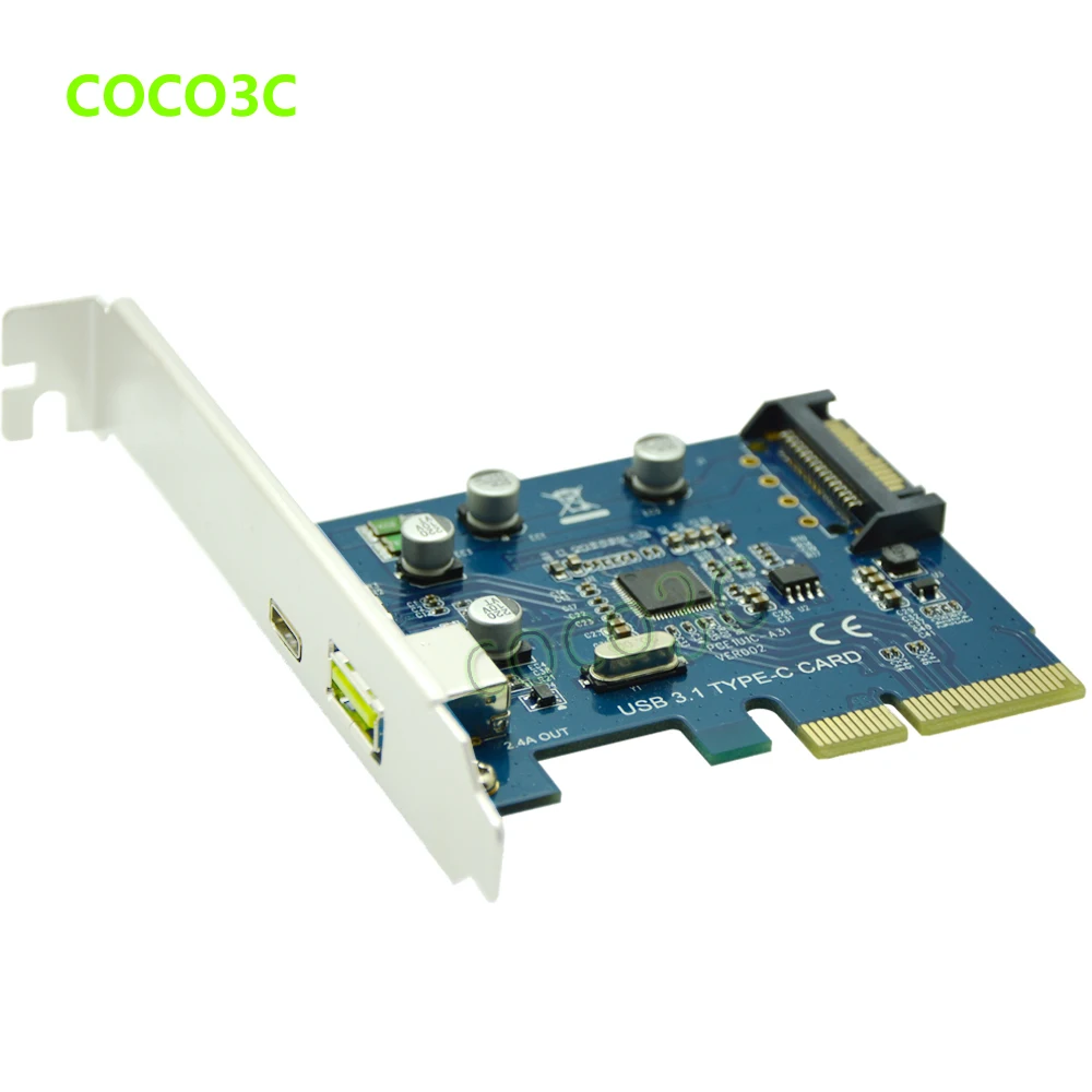 10 ГБ/сек. USB 3 1 Type C + порт быстрого изменения PCI e 4x карты Настольный Express для
