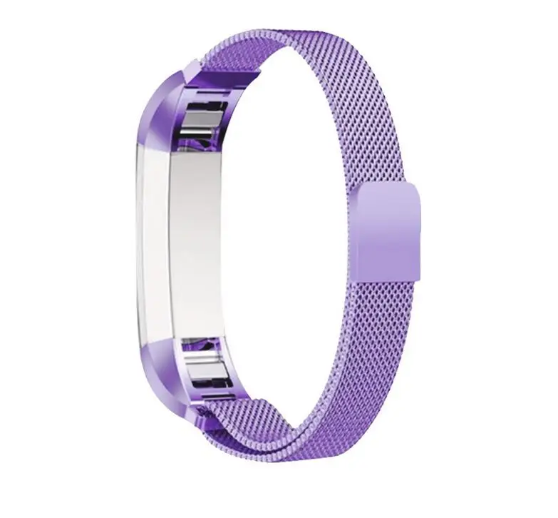 Light purple Модный металлический высококачественный сменный ремешок на запястье для Fitbit Браслет Alta HR монитор Смарт-часы аксессуары 10 цветов - Цвет: Light purple