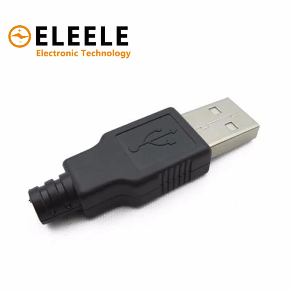 Лидер продаж новинка 5 шт. Тип A входящий штекер USB 4 Pin разъем с черной Пластик