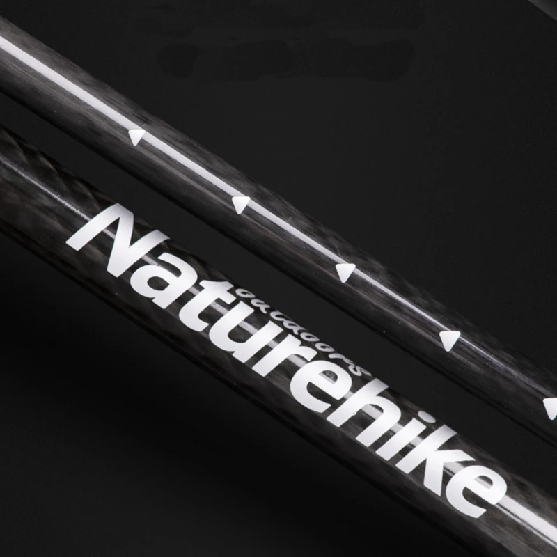 Светильник Naturehike, вес 135 г, углеродное волокно, Внешний замок, треккинг, полюс, 3 секции, портативный, для скалолазания, ходьбы, серебряная палка