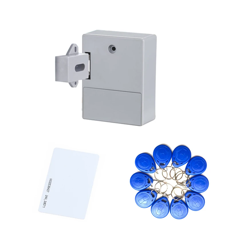 Gray color Kit B 125 кГц EM RFID ID карта замок шкафа невидимый скрытый мини электрический замок шкафа ящика - Цвет: Gray color Kit B