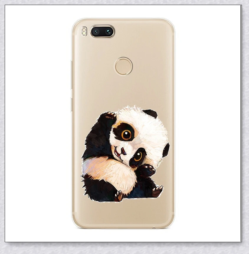 panda Силиконовый чехол для Xiaomi mi A1 чехол 5,5 'с принтом животных, чехол s для Xio mi Xiaomi mi A1 mi A1, чехол для телефона s, чехол-бампер - Цвет: panda