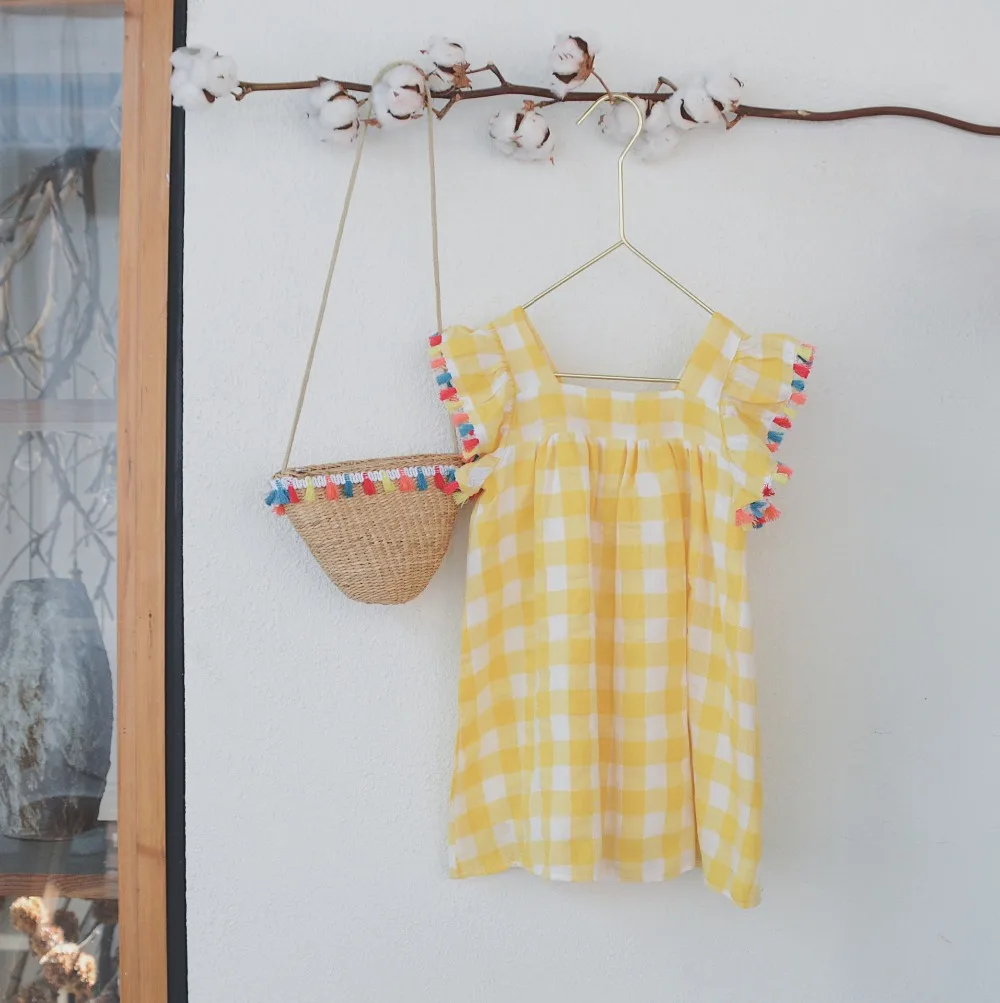 Celveroso Baby Cloth Infant girl Bohemian dresses Plaid Girls Clothes Dress Princess Birthday Beach | Детская одежда и обувь