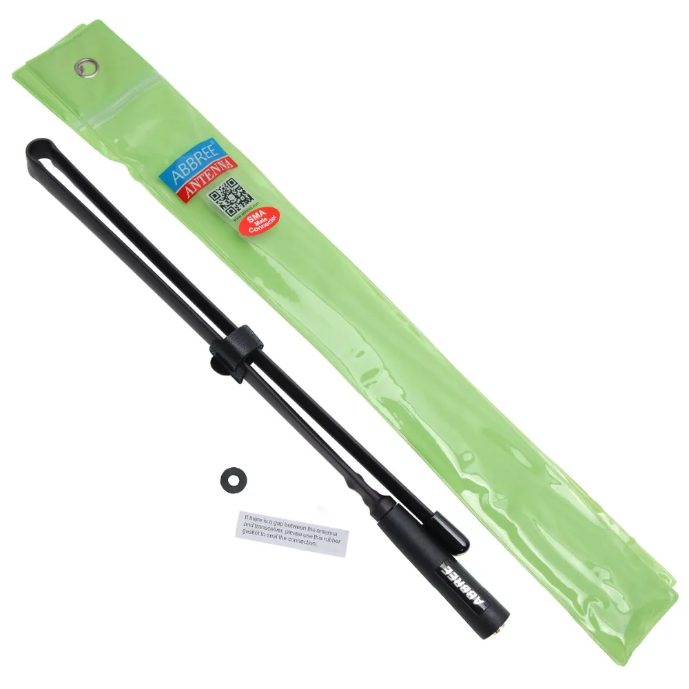 Складная тактическая антенна ABBREE SMA Male VHF UHF два диапазона 144/430 МГц для ручного GPS