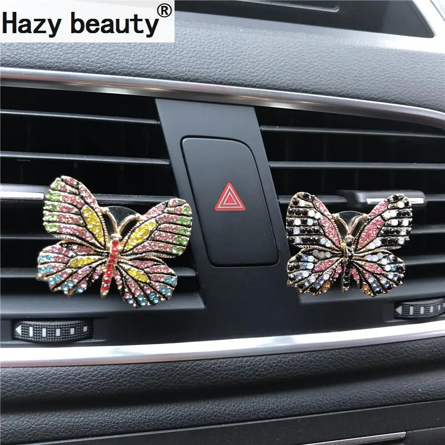 Алмазная вставка цветная бабочка автомобильная парфюмерия автомобильное