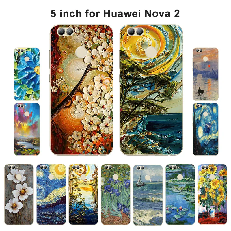 Чехол для Huawei Nova 2 5 0 дюйма чехол из ТПУ с масляной краской plus мягкий силиконовый