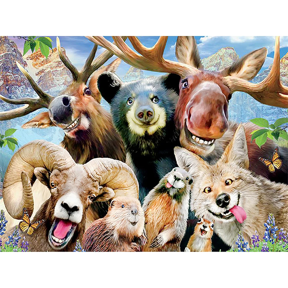 

Diamond Painting Full drill square/round Naughty animals Mosaic DIY Diamond Painting Cross Stitch Embroidery Home Decor