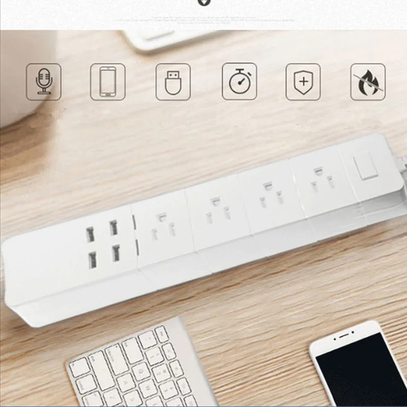 2019 Горячая продажа Wifi умная полоса розетка 4 гнезда США вилка USB зарядное
