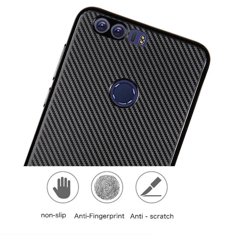 Чехол wolfrole Huawei Honor 8 чехол Роскошный с полной защитой из углеродного волокна