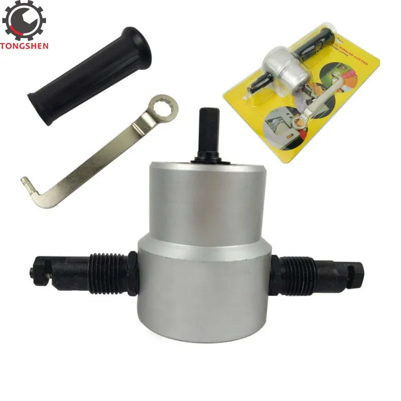 

Double Head Metal Sheet Nibbler Metal Cutter Hole Saw Drill Attachment Nibble Metal Cutting Free Cutting Tool Nibbler Sheet