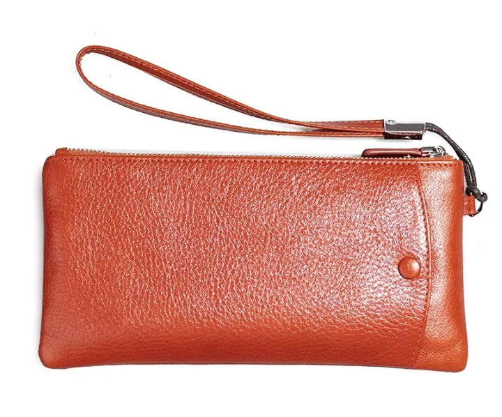 Ремень ручной карты кошелек из натуральной кожи коровы мобильный телефон case