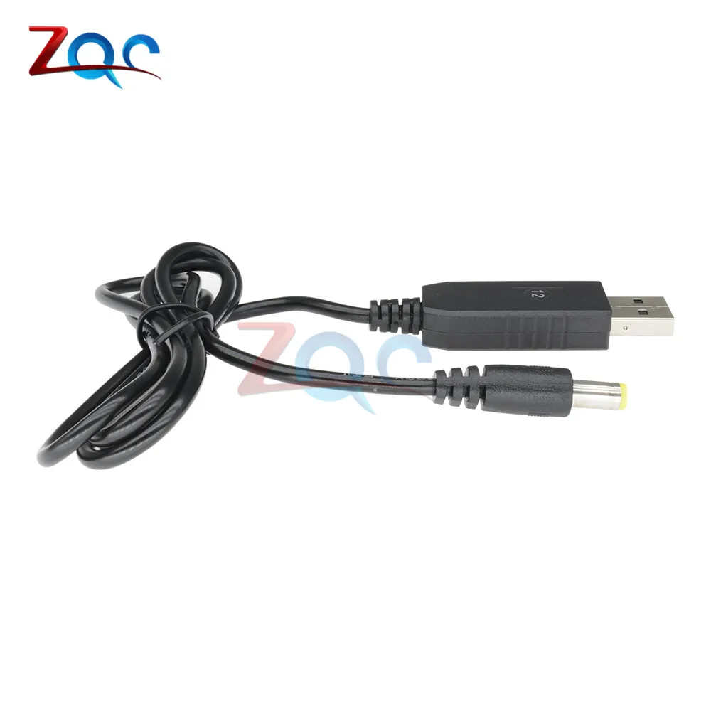 USB DC 5V к DC 12V повышающий кабель Модуль преобразователя 2,1x5,5 мм Штекерный разъем