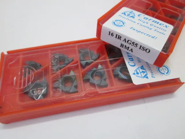 10 шт. CARMEX 16IRAG60 CNC внутренние резьбовые карбидные вставки для обработки резьбы из
