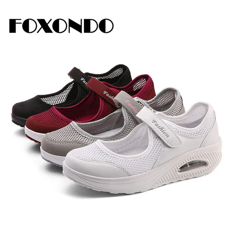 FOXONDO/2019 г. летние модные женские туфли на плоской платформе женская Повседневная