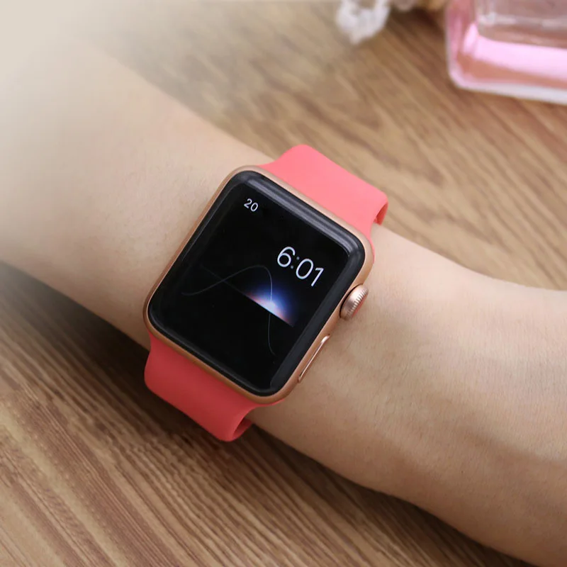 Мягкий силиконовый сменный спортивный ремешок для Apple Watch Series 1/2/3 42 мм 38 на
