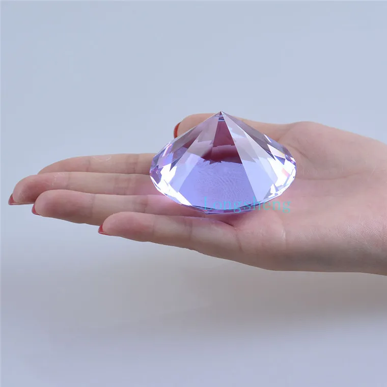 60 мм Фиолетовый Ювелирный бриллиант для украшения сада стекло гостиной