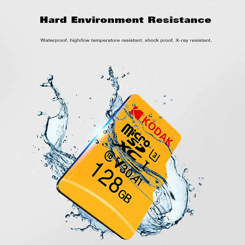 Kodak Micro SD высокая скорость 32 Гб 64 карта класс 10 U3 4K cartao de memoria 128 ГБ Флэш памяти mecard
