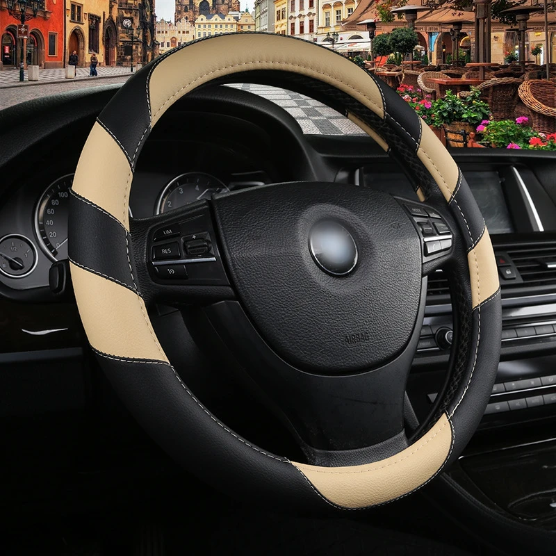 ПУ Кожаный чехол рулевого колеса автомобиля для Volkswagen VW Polo 2000 2013 спортивный