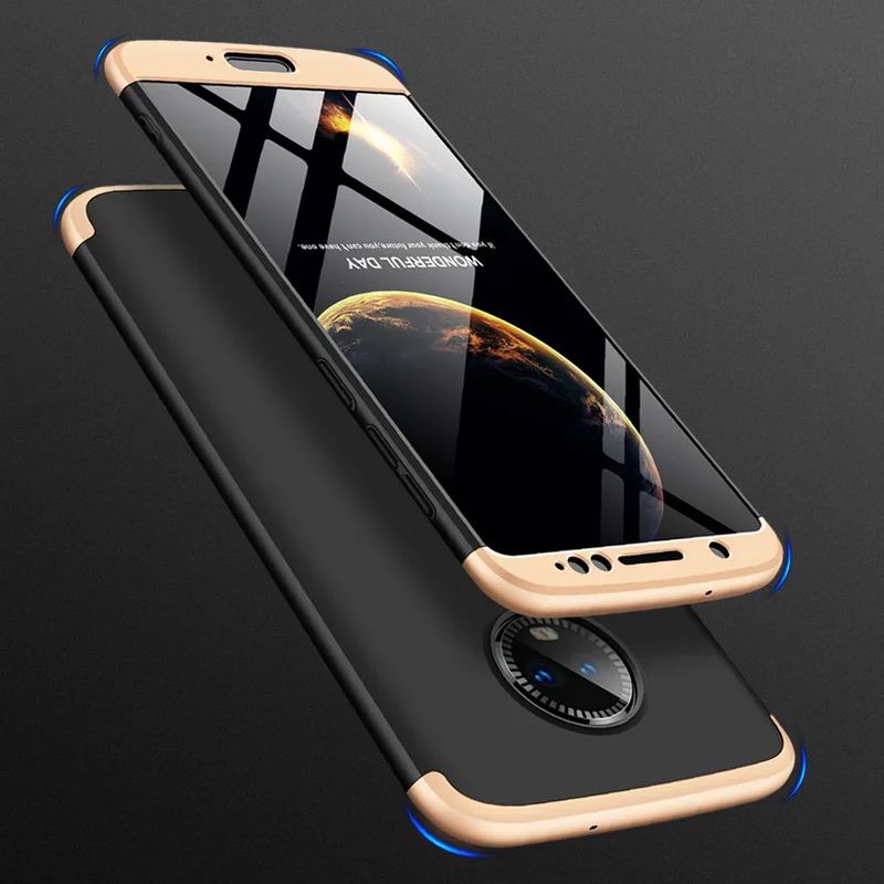 Роскошные 360 градусов Полная защита корпуса чехол для Motorola Moto G6 Гибридный чехол 3 в 1 Жесткий ПК Противоударный бронированный чехол для Moto G5S плюс