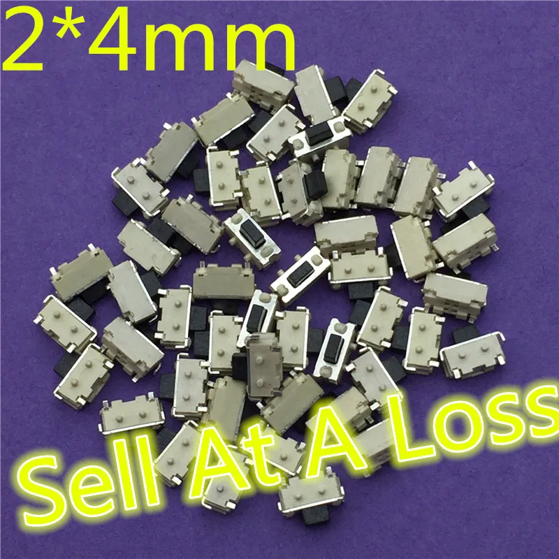 

50pcs SMT 2x4MM 2 PIN Tactile Tact G72 Push Button Micro Switch Self-reset Momentary Sell At A Loss USA Belarus Ukraine