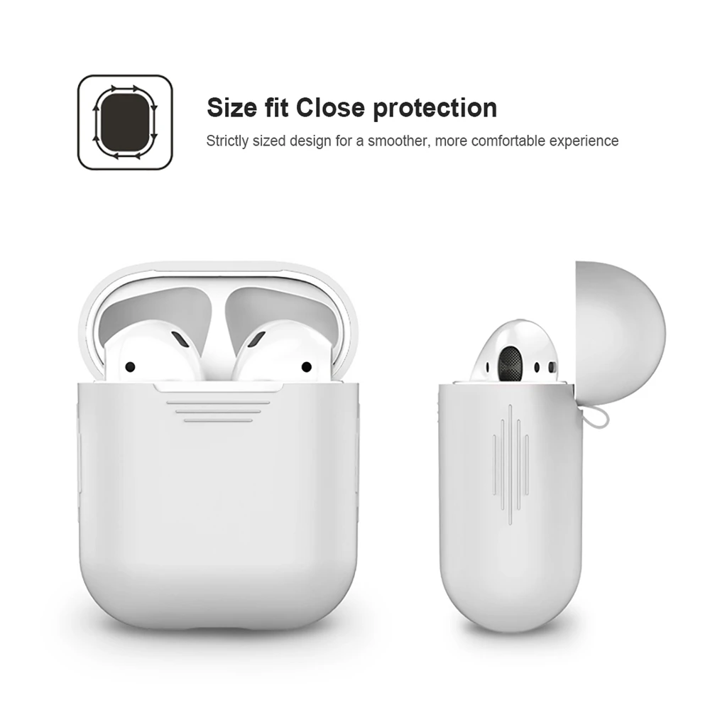 Силиконовый ТПУ чехол для беспроводных наушников 1 шт. Bluetooth AirPods защитный