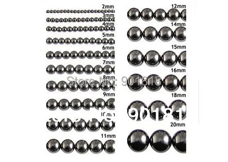 

Black Hematite Stone Loose Round Beads(Not Magnetic) 40cm Strand 4 6 810 12mm For Jewelry Findings F366