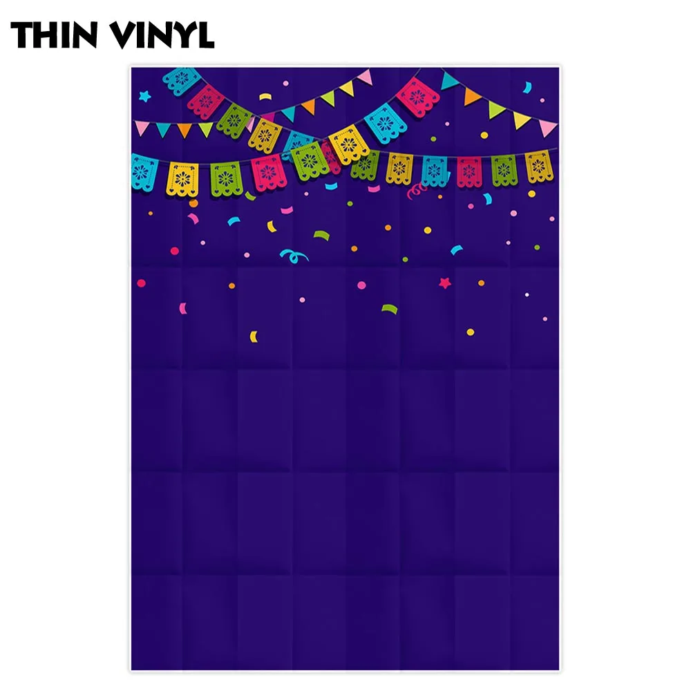 Allenjoy фон для фотосъемки День мертвых красочные конфетти баннер Фотофон фото