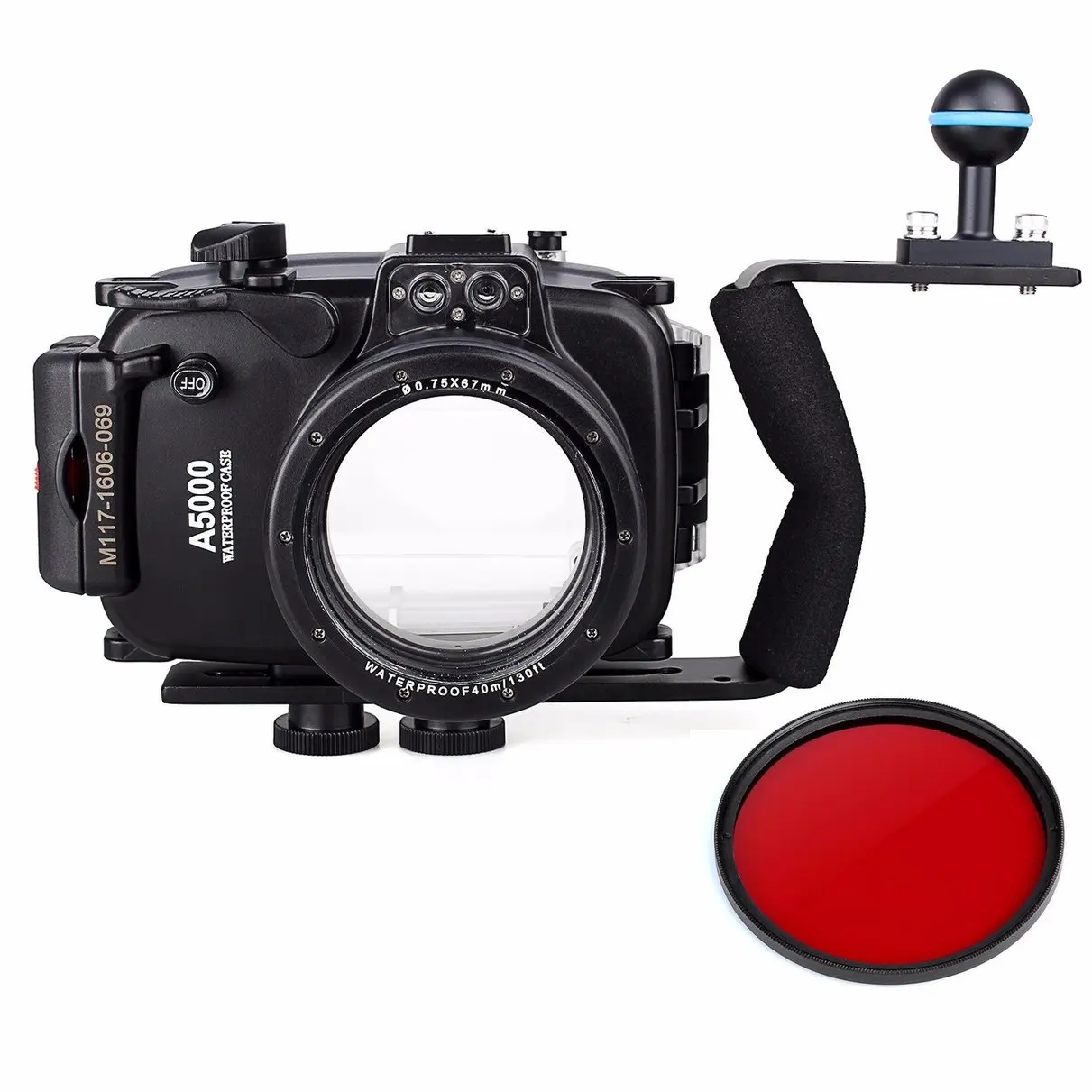 Водонепроницаемый чехол для подводной Камеры Sony A5000 16 50 мм + алюминиевая ручка