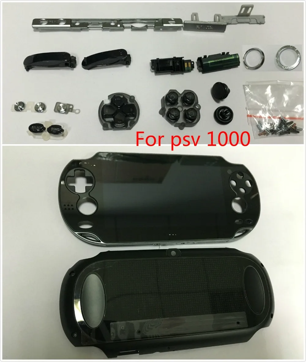 Для psvita 1000 psv 100x ЖК-дисплей с сенсорным экраном в сборе + задняя крышка Лицевая