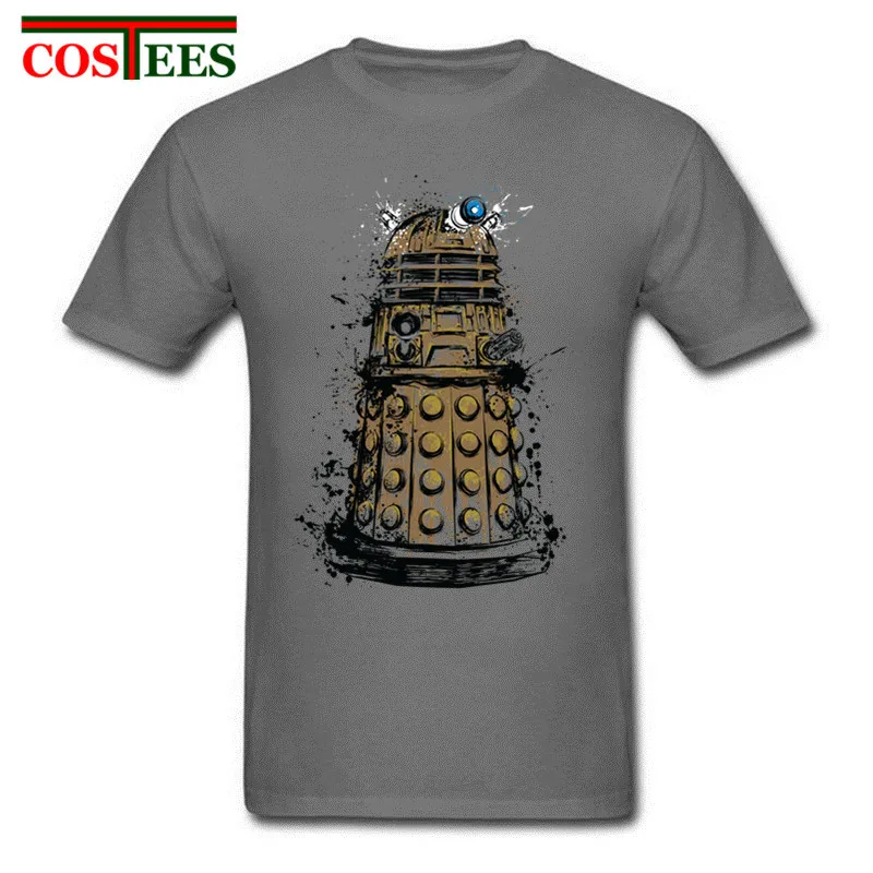 Летняя мода Забавный Доктор Кто мужские футболки короткий рукав Daleks Exterminate Доктор Кто футболки мужские футболки Прямая - Цвет: 3
