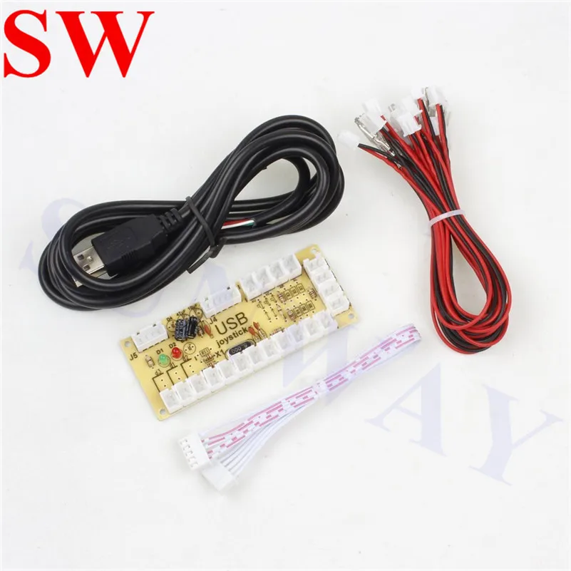 Набор из 2 игроков для аркадных ПК джойстик игра сделай сам USB энкодер 5-контактный