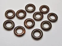 200 brown round ring wood beads 16mm wooden ring beads